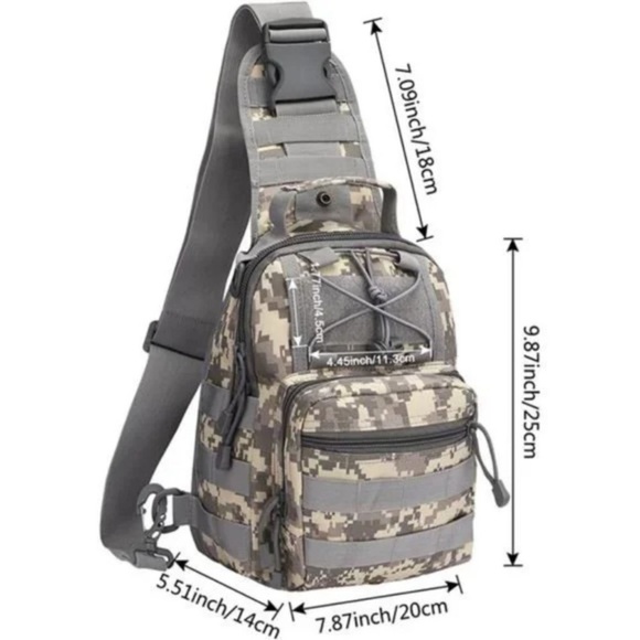 New Outdoor Tactical Bag Backpack, Camo Grey - Picture 2 of 7